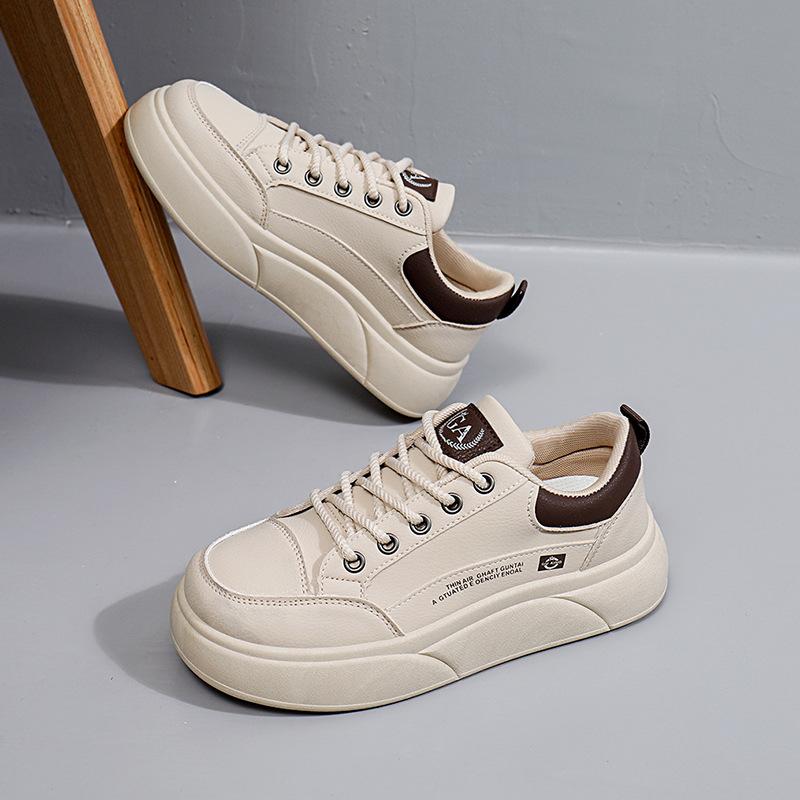 White Shoes for Women  New Spring Students Korean Style Versatile Casual Ins Fashion Shoes Thick Bottom Fashion Sneakers Sh508
