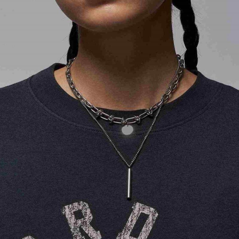 Jordan Спортивная футболка Dongdan Dri-FIT Быстросохнущая Мягкая Удобная с Коротким Рукавом Со спущенным плечом Женские Топы Серо-Черный Средний Оливково-Зеленый HV1273045