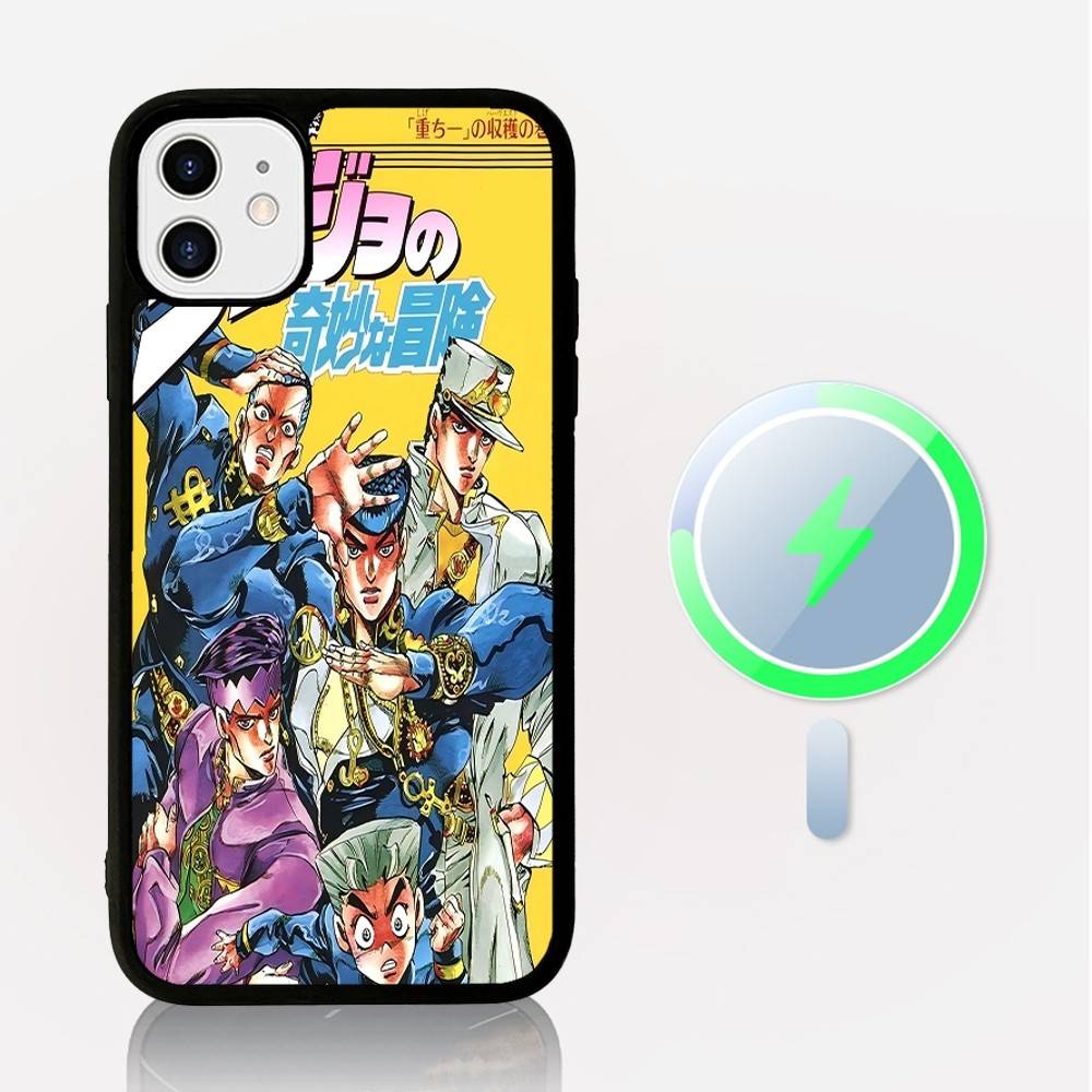 JoJos Bizarre Adventure Phone Case Magnetic Case For IPhone 16 14 13 12 11 15 Pro Max Plus For Magsafe Wireless Charge Cover