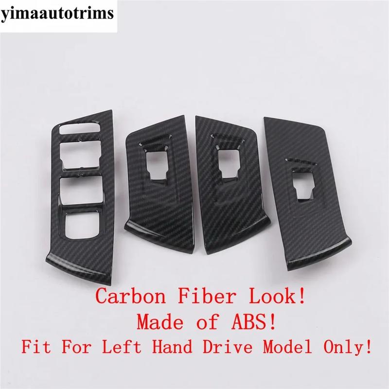 Head Lamp / Window Lift / Water Cup Panel / Glove Box Cover Trim For Volkswagen Arteon 2018 - 2024 ABS Carbon Fiber Accessories