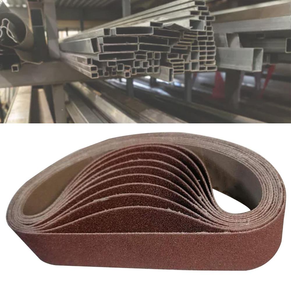 10pcs Alumina Abrasive Sanding Belts Belt Sander Sandpaper Cutting Machine