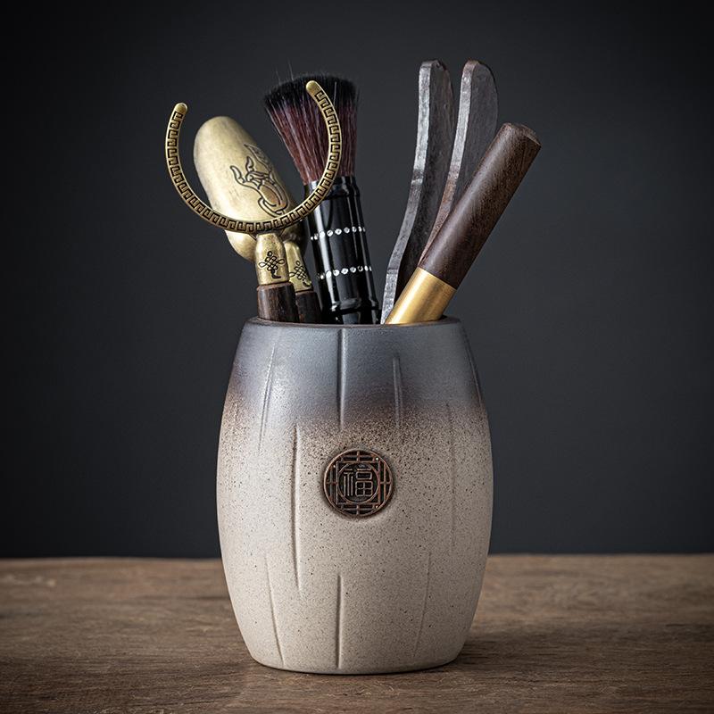 6 шт./набор Инструменты для чайной церемонии, термостойкая чайная банка, деревянная китайская чайная ложка для гунфу, щипцы для чая, набор игл, принадлежности для чайной комнаты