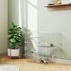 Multi-Level Rodent Cage with Accessories Included, Made of Steel, PET and PS, 73x47x80 cm, White