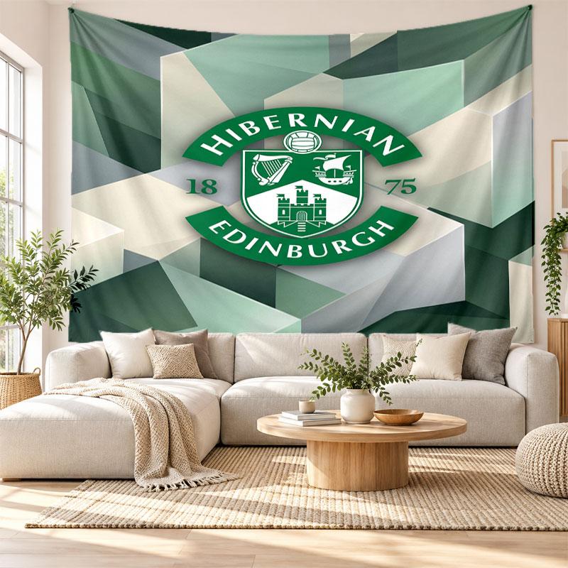 Hibernian FC Wall Tapestry, Soft Fabric Wall Hanging, Decorative Backdrop For Bedroom Home Wall Art