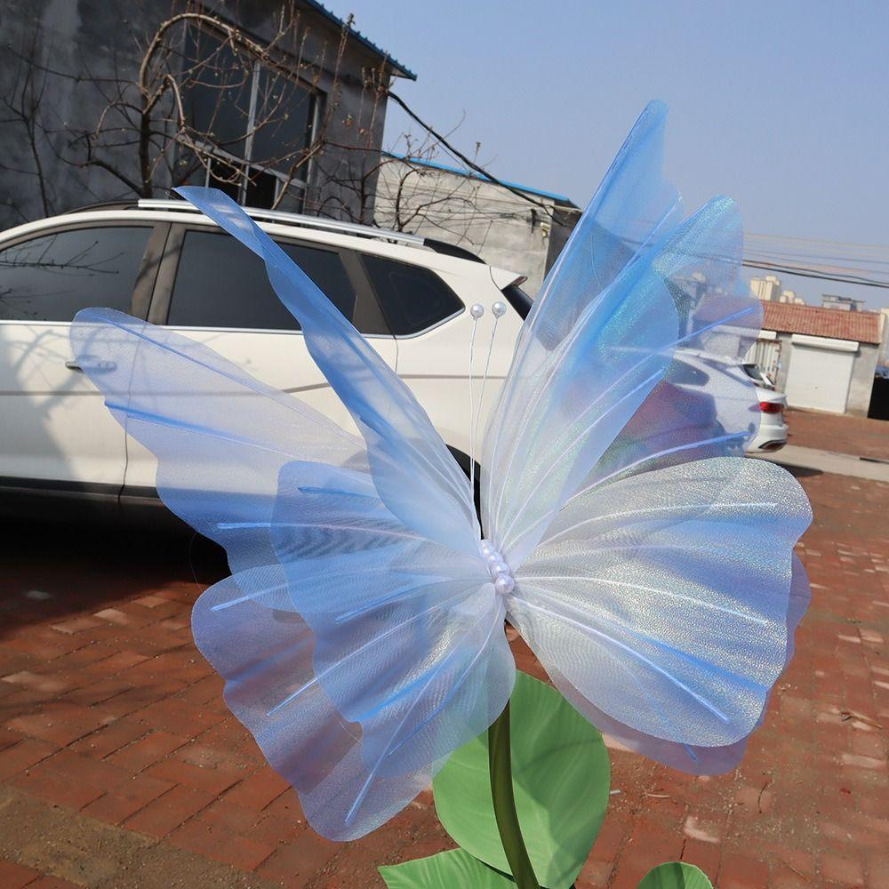 50 см искусственная бабочка гигантская марля 3D шелковая пряжа бабочка 2024 поддельная бабочка