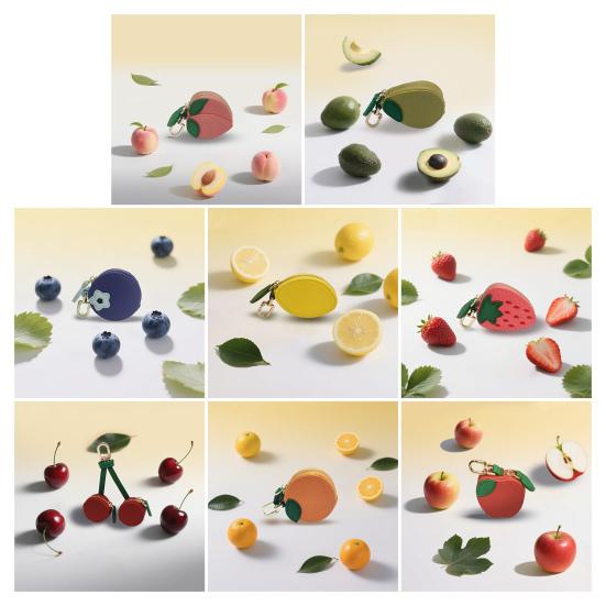 Милый фруктовый кошелек для монет, брелок-подвеска, мини-фруктовый кошелек для монет, брелок-подвеска для кошелька на молнии для мелочи