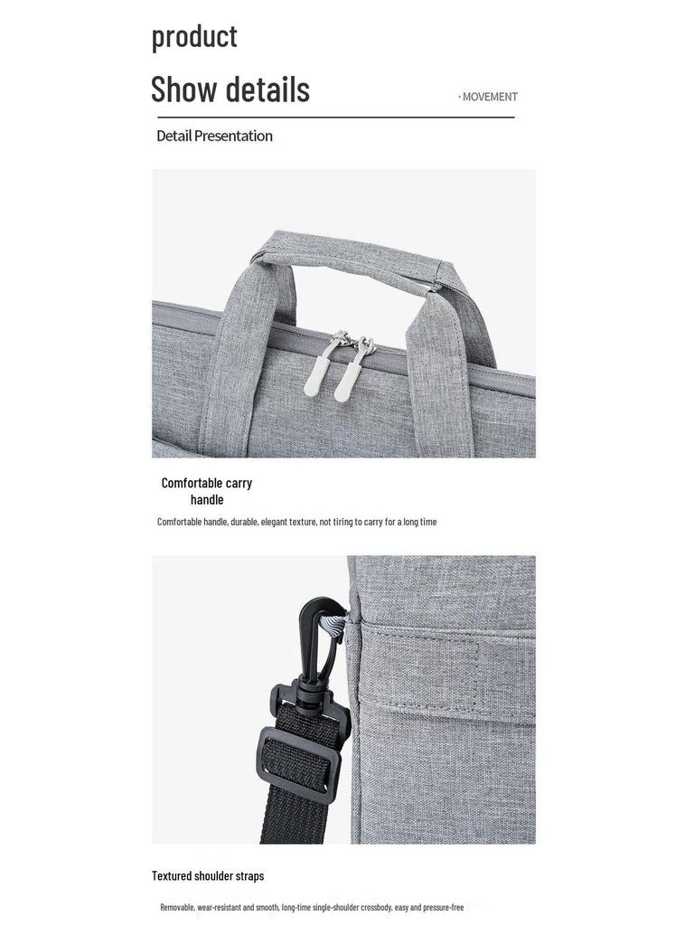 16-дюймовая ручная сумка для ноутбука для Apple, Huawei, Lenovo, Xiaomi, Dell – Дизайн с воздушной подушкой для мужчин и женщин