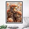 5d DIY Diamond Painting Cross Stitch Three Tigers Diamond Embroidery Mosaic Cute Animals Full Round Drill Home Decor