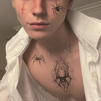 40Sheets Cosplay Props Halloween Stickers Waterproof Face Patch Trendy Body Art Stickers Festival