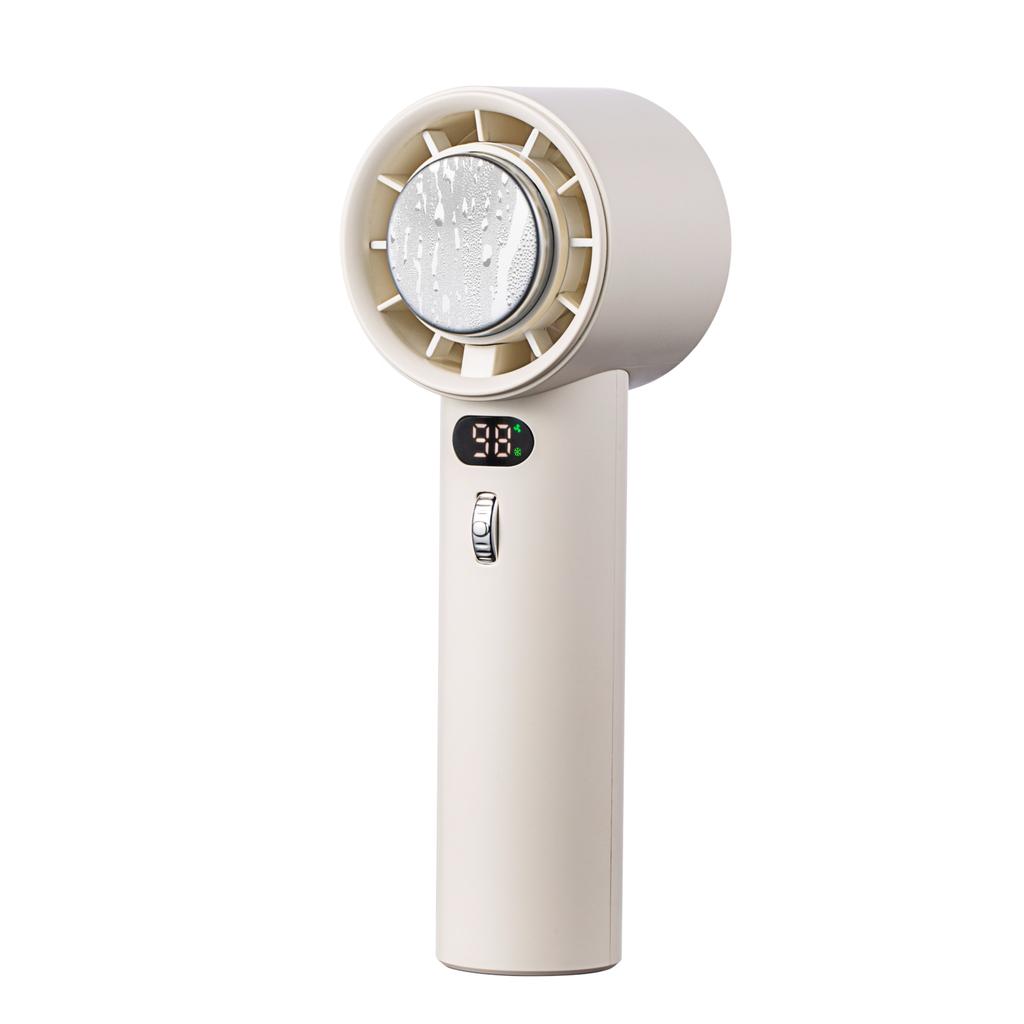 2025 Hot Sale OEM/ODM 100 Level Stepless LED Power Display Portable Fan Adjustment Handheld Fan With Cold Compress Function