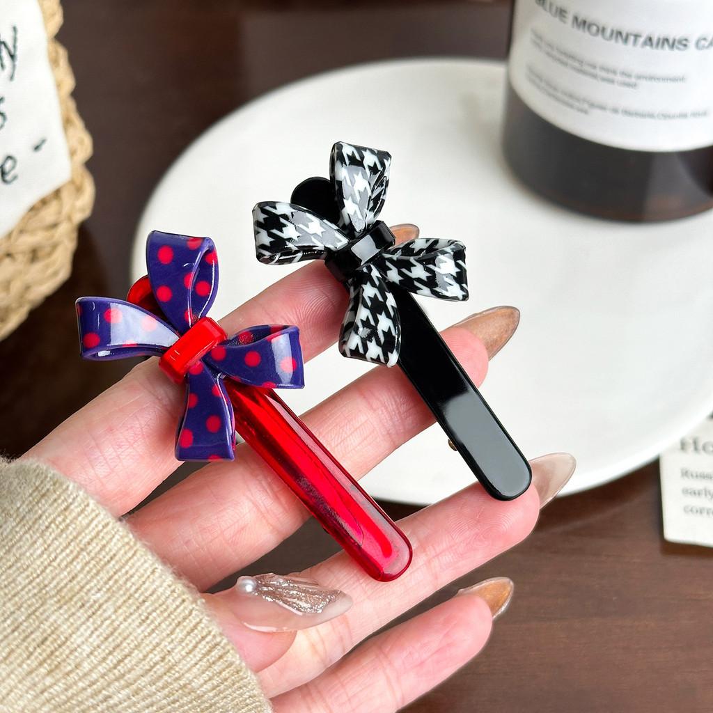 Милые и современные аксессуары для волос с бантом в горошек, идеально подходящие для повседневного использования женщинами