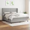 3127901 vidaXL Divan Bed with Mattress Light Grey 180x200cm Fabric