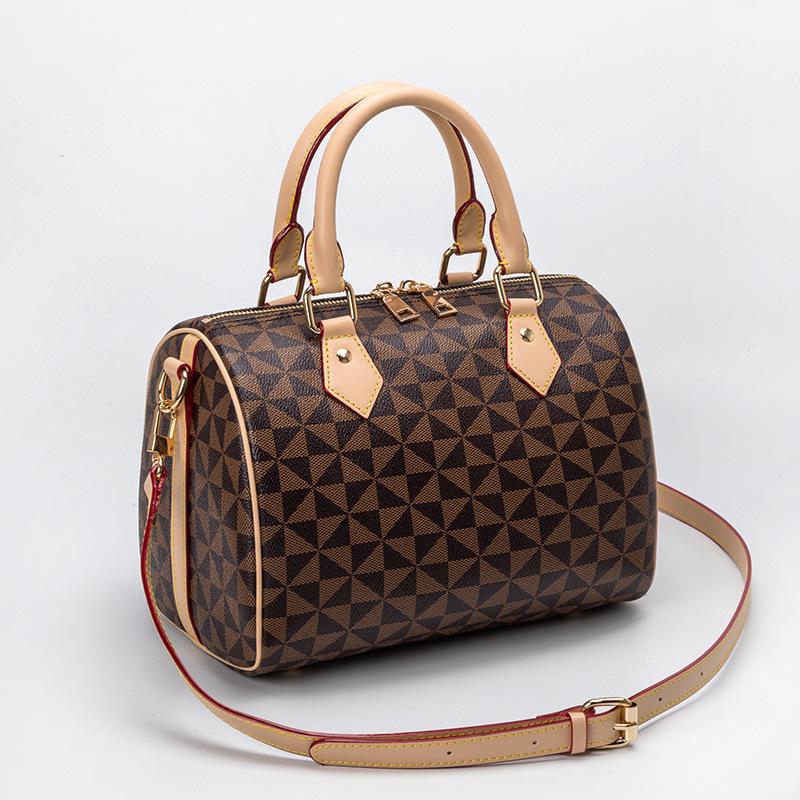 Модная Простая Сумка-Подушка Boston Print Crossbody для Женщин Весна 2026