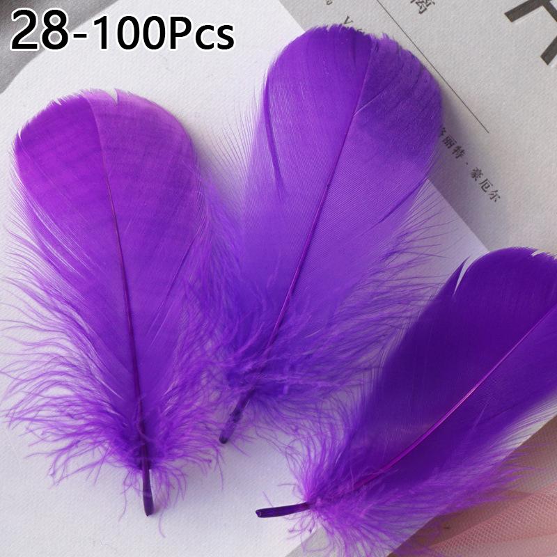 100pcs 6-12 Cm Natural Colourful Goose Feather Plume for Wedding Party Clothing Decoration DIY Craft Feathers
