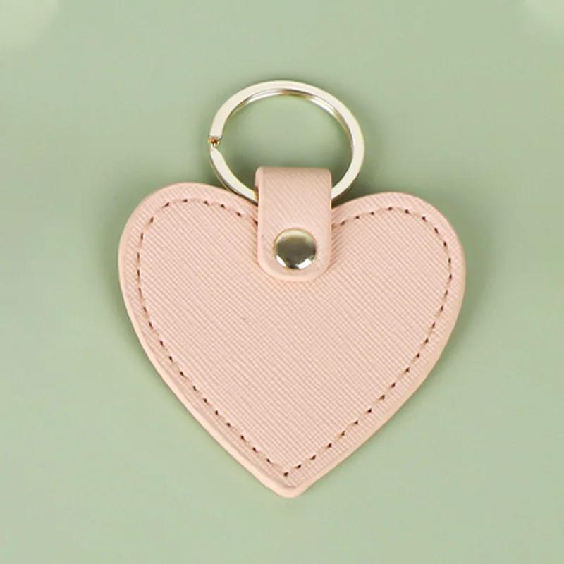 Creative Love Leather Car Keychain Cute Heart Shaped Bag Pendant Accessories Key Chains for Women Friendly Friendship Small Gift