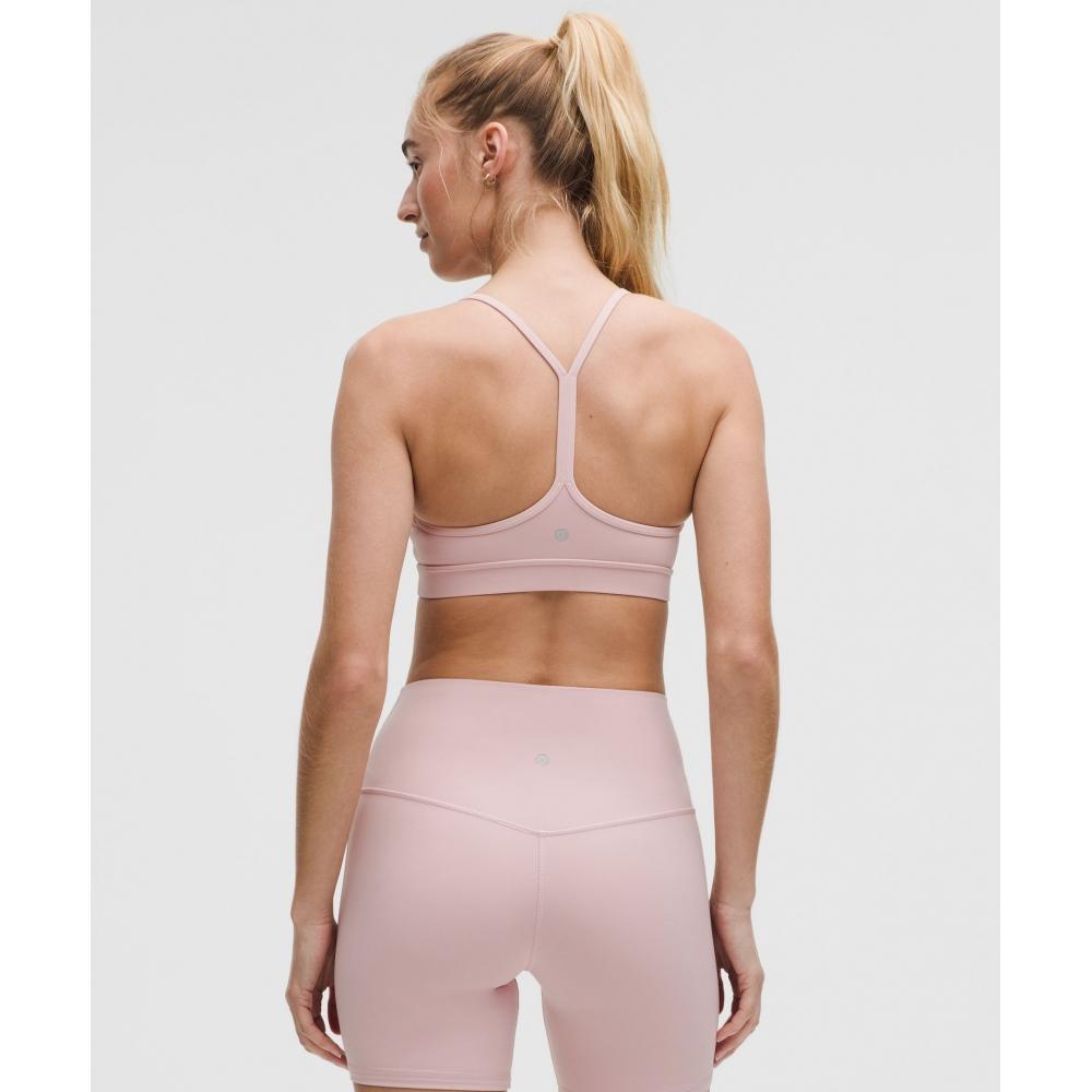Lululemon Flow Y BrA Nulu Light Support AC Cups Pink hAze