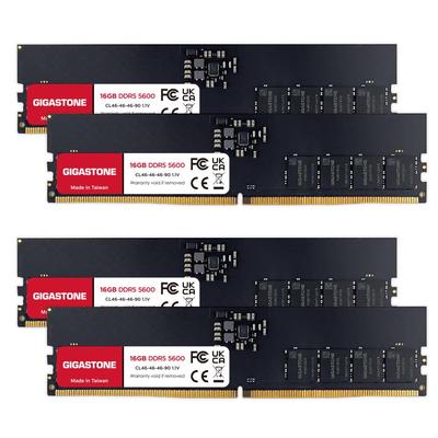 GIGASTONE DDR5 16 ГБ x 4 DDR5 5600 МГц CL UDIMM Небуферизованный модуль памяти для настольных ПК Память (Комплект 64 ГБ) PC5-44800 46-46-46-90 1.1В 288-конт.