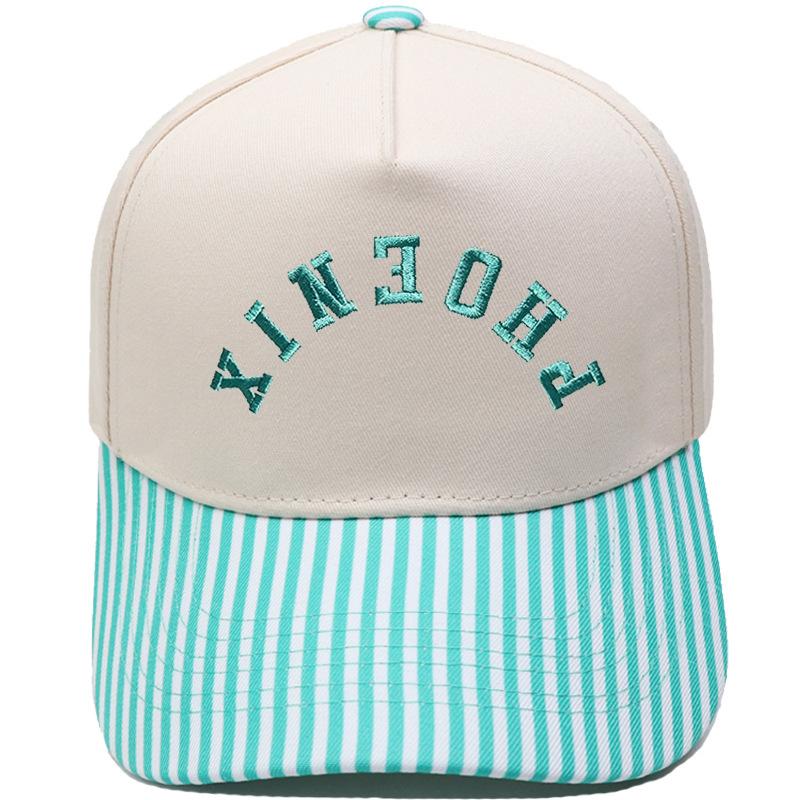 PHOENIX truck driver hat inverted embroidery retro striped color matching baseball cap European and American men's and women's casual