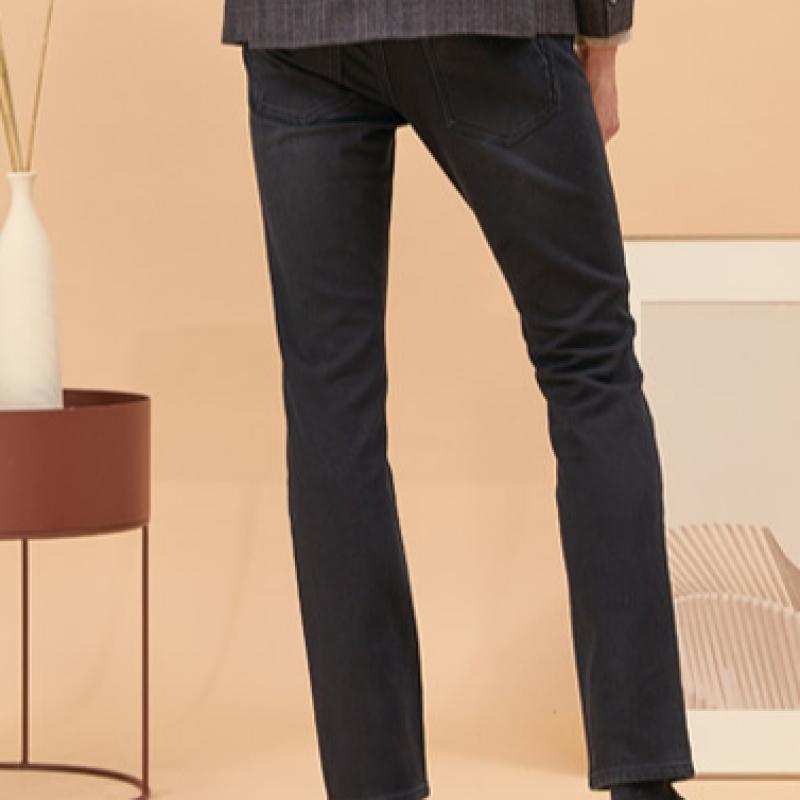 Bang Bang Men S Fleece Bonded Stretch jeanS Black