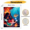 Disney digital oil painting art painting mermaid underwater volcano handmade diy home decorations