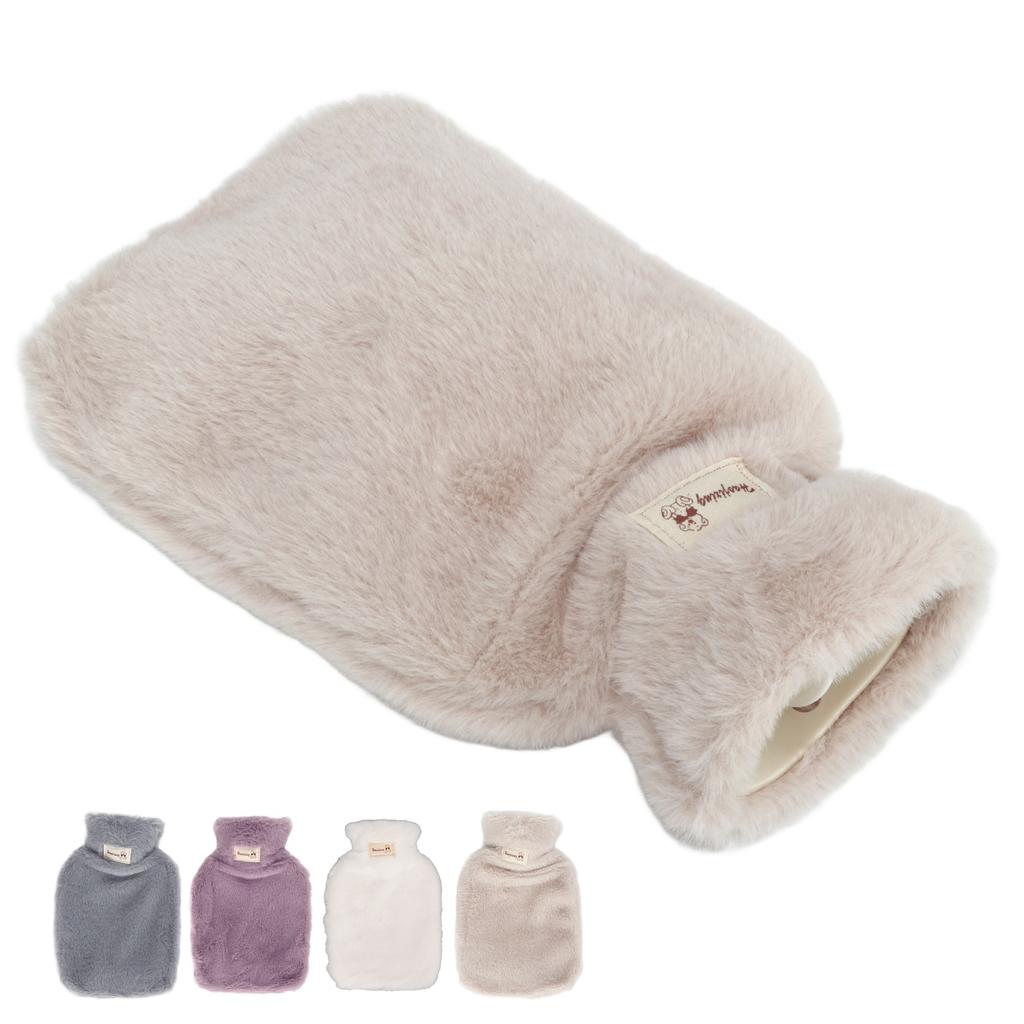 Мягкая грелка 1000 мл с широким горлом и нескользящей текстурой, теплая грелка с моющейся мягкой подкладкой