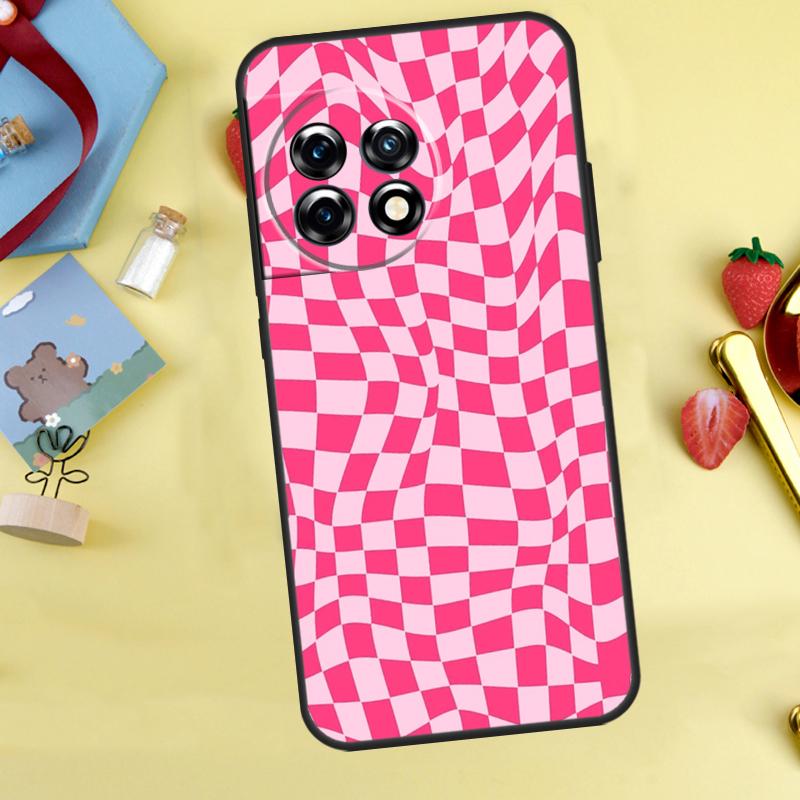 Crazy Checkered Case For OnePlus 13T 13R 12 12R 15 13 11 10 10T 8T Nord 5 CE 2 3 4 Lite Nord N20 N30 Cover