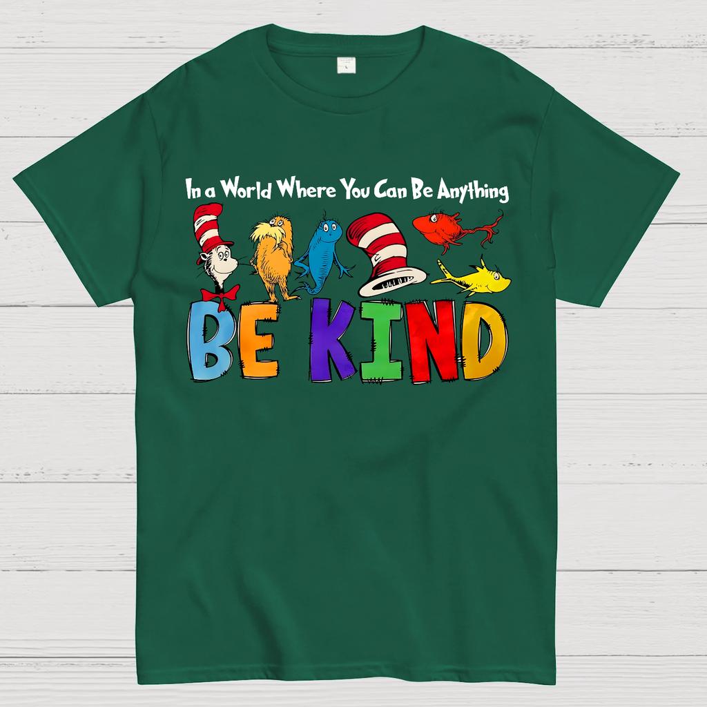 In a World Where You Can Be Anything Be Kind Nerd Cotton Summer Casual Cool Loose T-Shirt