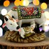 India Polyresin Decorative Cow and Calf Idol | Kamadhenu Gau MATA Murti Home Decor | Good Luck Gift Showpiece Figurine