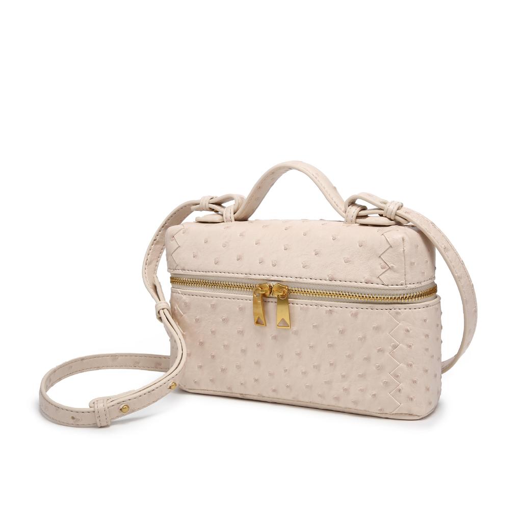 Сумка 2025 популярная сумка-ланчбокс с узором страуса через плечо кроссбоди маленькая квадратная сумка универсальная портативная сумка-коробка