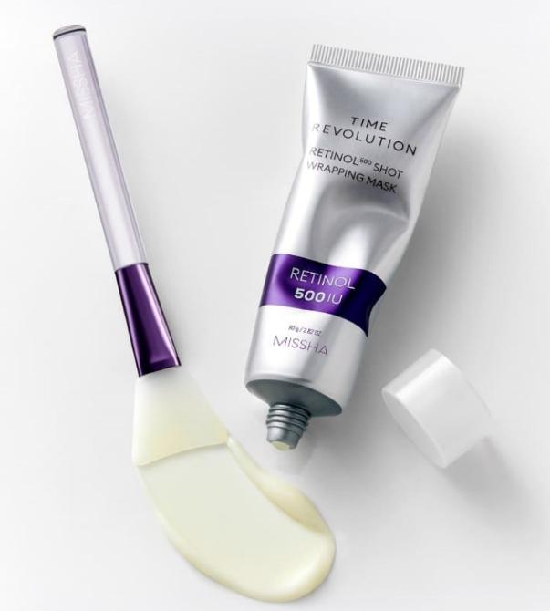 MISSHA Маска-обертывание Time Revolution Retinol 500 Shot 80 г – Антивозрастной и восстанавливающий уход