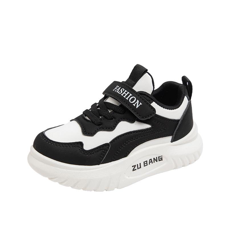 Girls' Sports Shoes 2025 Spring and Autumn New Children's Dad Shoes Leather Board Shoes Boys Breathable Casual Running Shoes