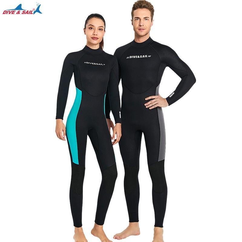 3mm Fullsuit Wetsuit Diving Surfing Snorkeling Cold Water Swimming Men Women Thermal Neoprene Dive Suit