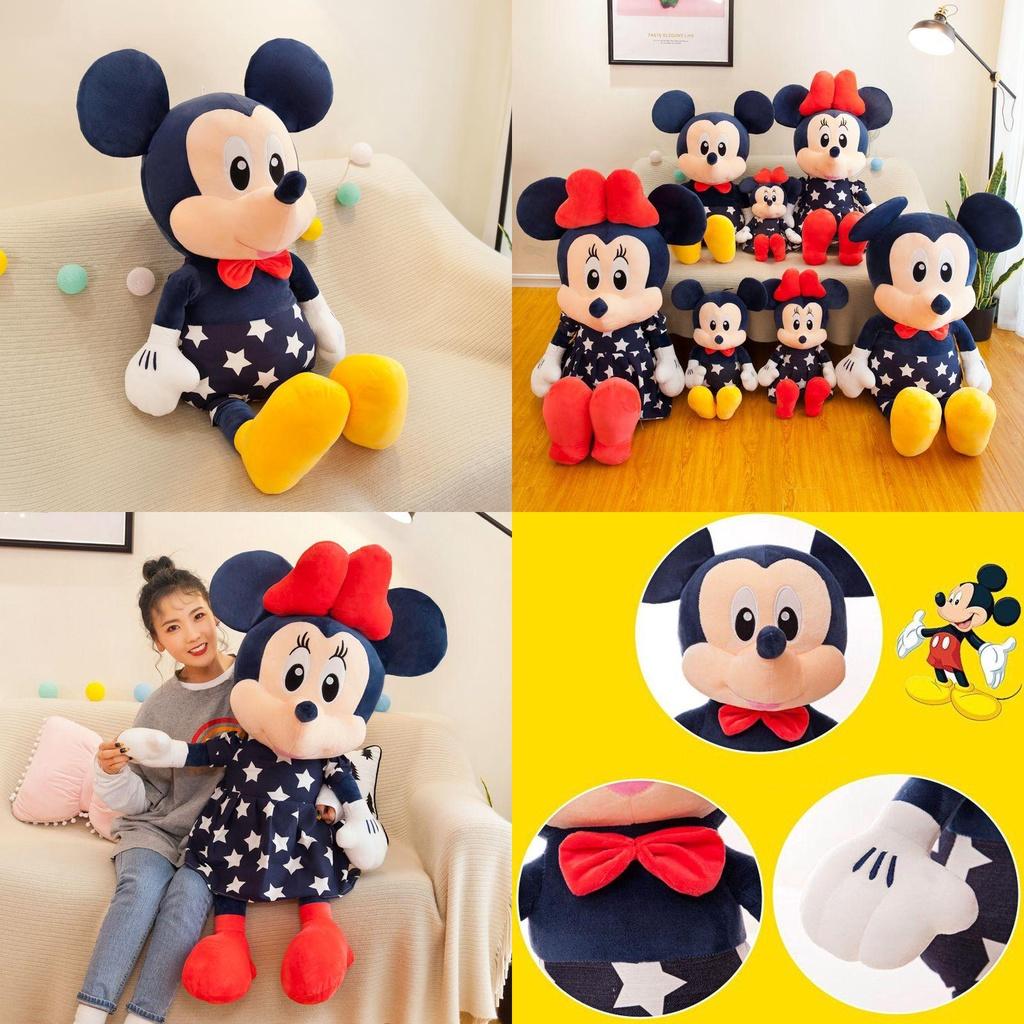 Большие Милые Плюшевые Игрушки Микки Маус Минни Мягкие Набивные Куклы Для Детского Комфорта
