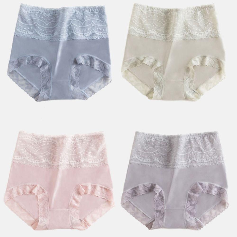 Высокая талия кружевные бесшовные трусы тонкие утягивающие трусы дышащее корректирующее белье для живота женское