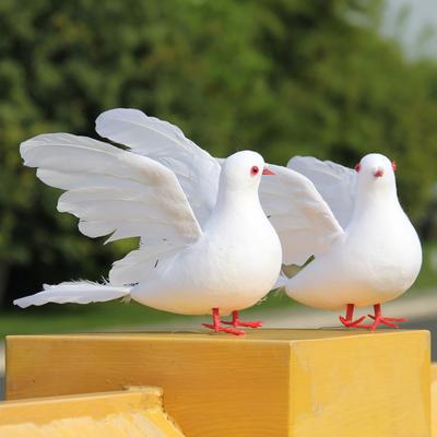Моделирование пенопластового голубя, 3D встроенные глаза, настоящее перо, расправленные крылья, очаровательный реквизит для фотографии, голубь мира