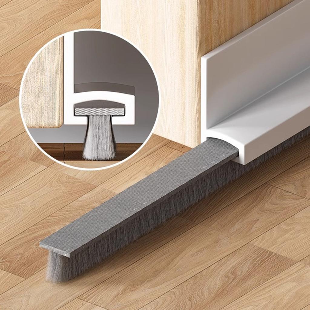 Самоклеящаяся нижняя уплотнительная полоса для двери для звукоизоляции, ветронепроницаемая, с защитой от насекомых