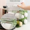 Drink Organizer Free-Standing Kitchen Supply Plastic Countertop Freezer Bottle Storage Rack Transparent Space-saving Regular Fit