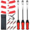 Long Tire Lever Kit with 3 Plated Levers for Motorcycles and Tire and Wheel Dedicated Tool Kit with Storage Bag 37.5cm Bicycles, Replacement,