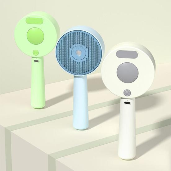 Паровая щетка для домашних животных 4-в-1, расческа для удаления шерсти с кнопкой пуска и резервуаром, аккумуляторный инструмент для ухода за кошками и собаками