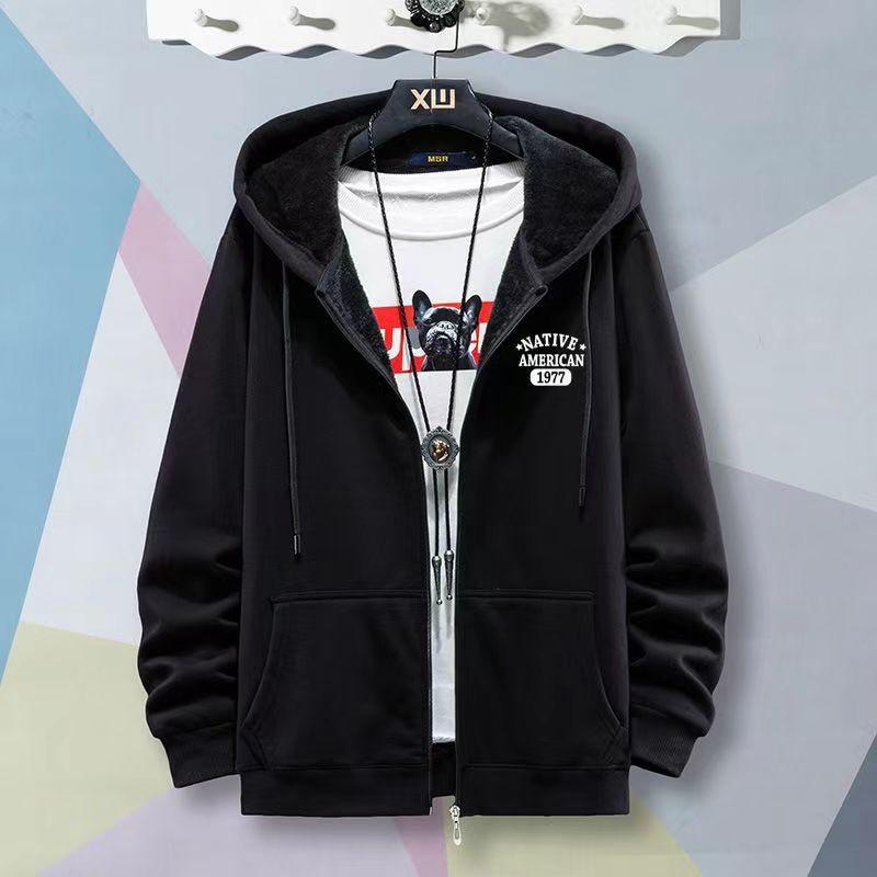 Men's Hoodies Winter Casual Hoodies Men's Tops Fashion Oversize Zipper Sports Print Men's Hoodies