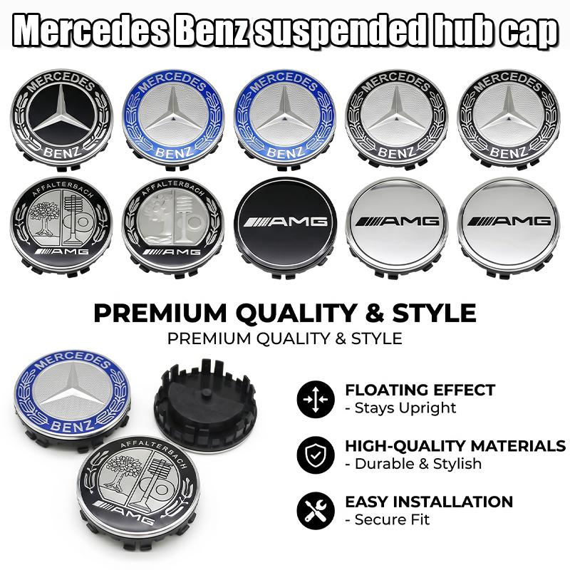 ILY2 Wheel Center Hub Caps 75mm Floating Magnetic Levitation For Mercedes Benz AMG C E S Class GLE GLC GLS W204 W205 W212 Accessories