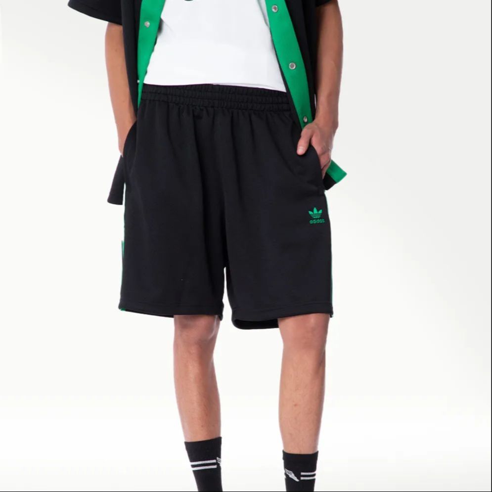 Adidas Originals Trefoil 3 Stripes Минималистичные шорты с эластичной резинкой на талии, мужские брюки, черные II5781