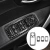 5Pcs/Set Soft Carbon Fiber Style Car Glass Lifting Switch Sticker Fit For BMW X3 E83 2006-2010 Auto Interior Accessories