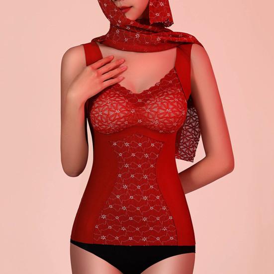 Женский бесшовный жилет с нагрудными вкладышами, без рукавов, толстый немецкий бархат, термобелье, сохраняющее тепло, эластичный, с V-образным вырезом, кружевной топ, зимняя базовая модель