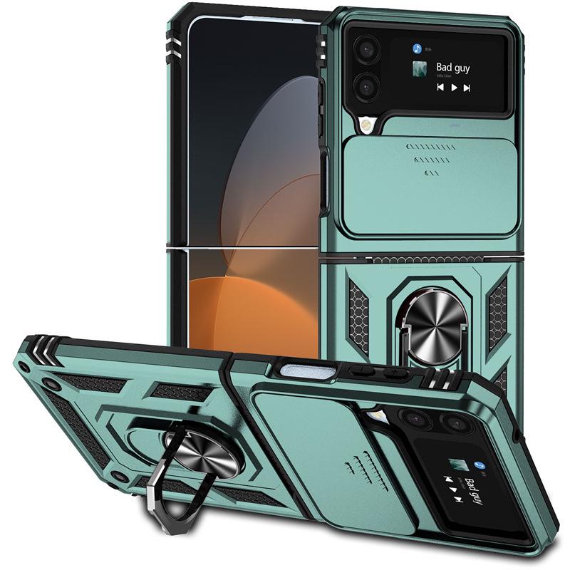 Защитный чехол в стиле "Солдат" с кольцом-держателем для Samsung Z Flip 6/Z Fold 7, защита от падений