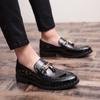 Fashion Summer Men Casual Genuine Leather Tassel Office Loafers Wedding Black Dress Shoes Banquet Business Shoes Outdoor Walking Shoes