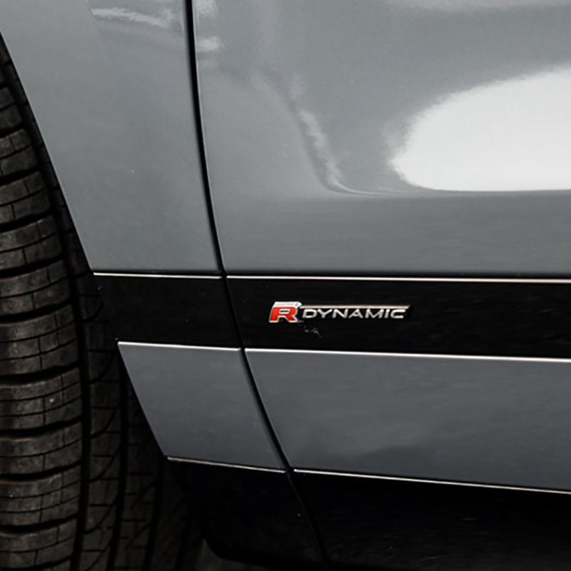 Металлический логотип R DYNAMIC для автомобиля, эмблема, наклейка для бокового крыла, багажника, для VELAR Sport Discovery Evoque HSE Defender