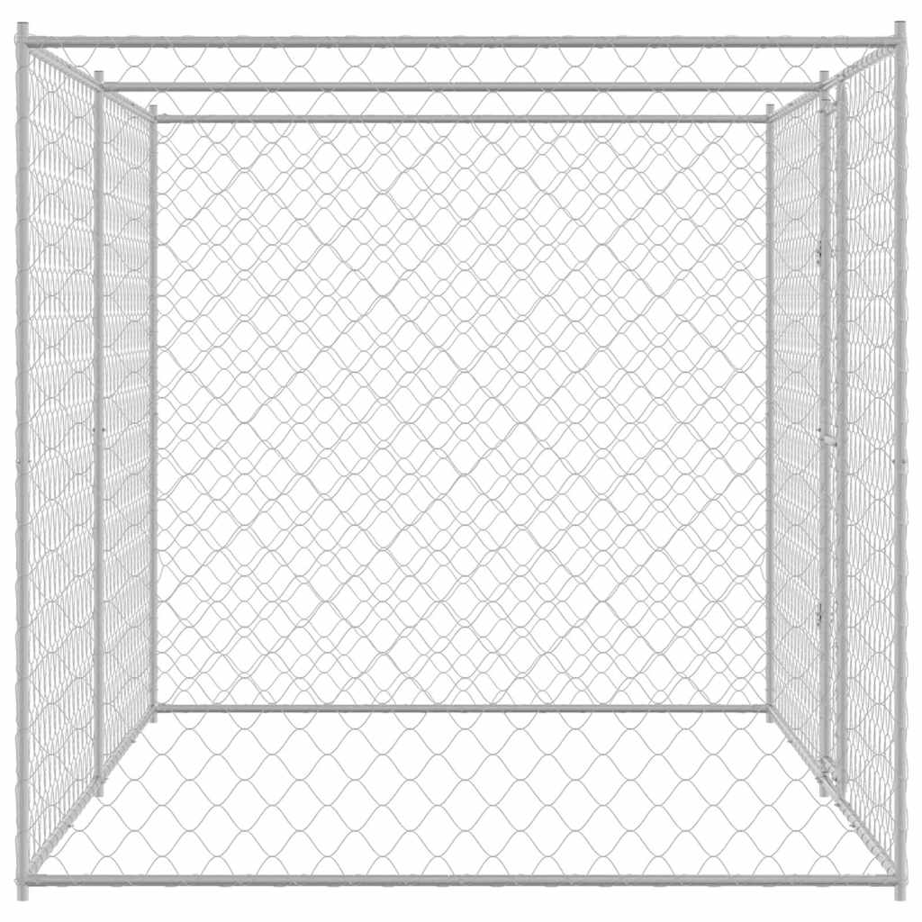 Вольер для собак Серебристый 400 x 200 x 200 см Оцинкованная сталь