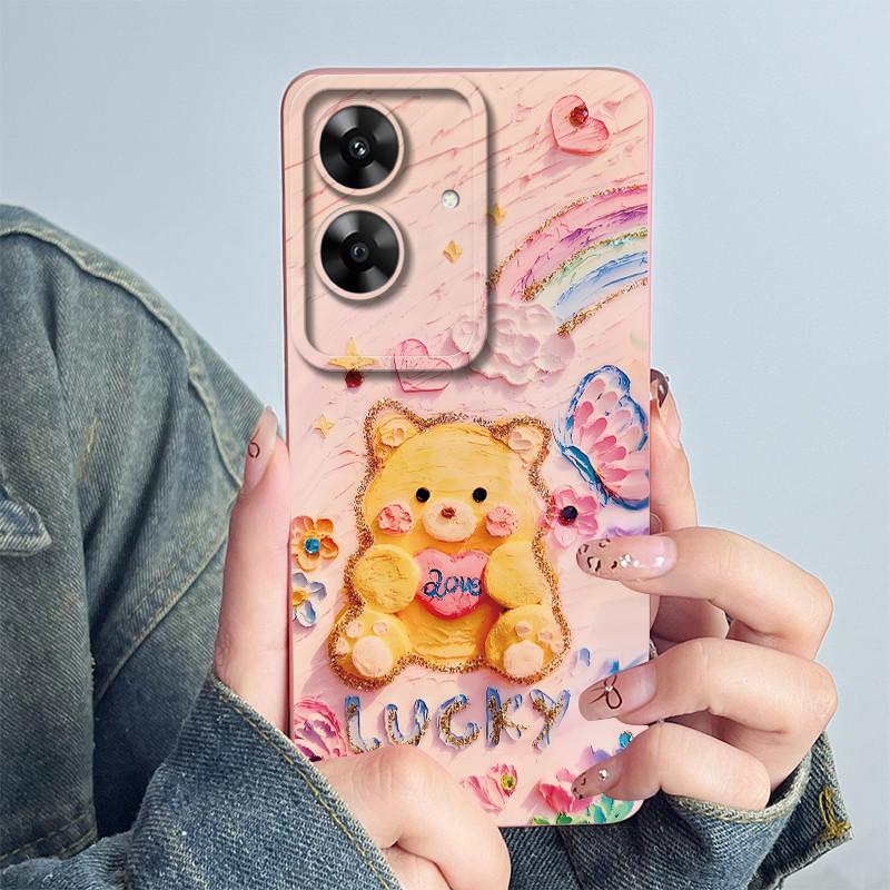 Чехол для телефона Realme Narzo N61 Note60, чехол Note 60 NarzoN61, мягкий силикон, окрашенный, модный, с рисунком, мультяшный, с цветами, задняя крышка