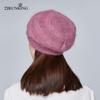Кашемировые зимние береты для женщин, вязаные женские шапки среднего возраста, украшение с бантом сбоку ZK2402